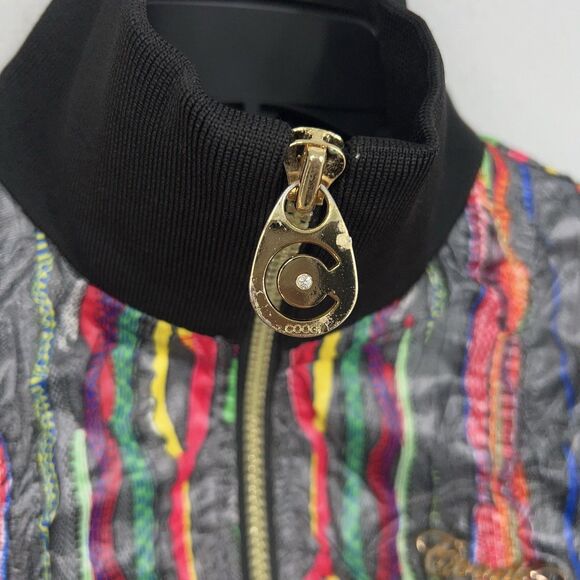 Coogi Jacket Womens Medium Bomber 3D Knit AOP Street Urban 90s Y2K Hip Hop - Picture 4 of 16